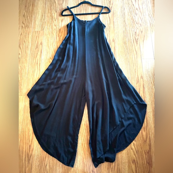1. State Pants - 1. STATE BLACK JUMPSUIT * CLASSY * FLOWY * ASYMMETRICAL HEM * 100% RAYON